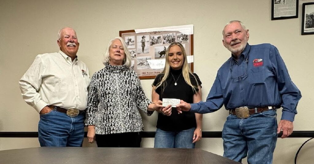 Board awarding Dabbs scholarship to Shelby Schmid 2025.